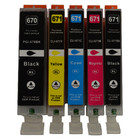 PGI-670XL CLI-671XL Compatible Inkjet Set 5 Cartridges [Boxed Set]