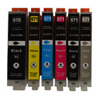 PGI-670XL CLI-671XL Compatible Inkjet Set (6 Cartridges)