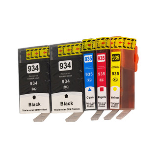 934XL Series Compatible Inkjet Cartridge Set PLUS Extra Black (5 Cartridges)